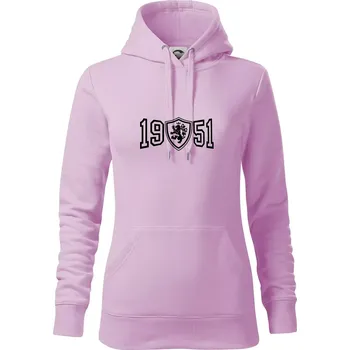 Dámská mikina Narozeninový motiv - znak - 1951 - Mikina dámská Cape s kapucí - XS ( Orchid )