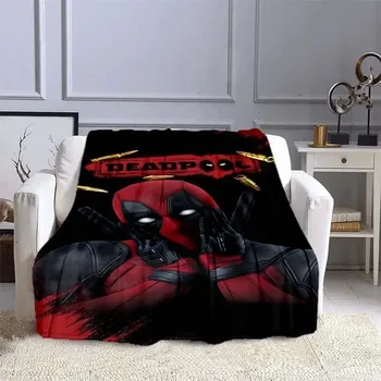 Dětská deka Deka s motivem Deadpool, flísová teplá přikrývka | dětská deka, cestovní deka - 8 , 150x200cm