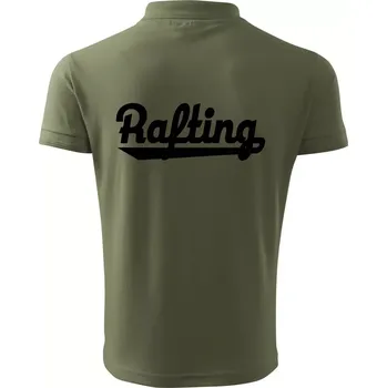 Pánská košile Rafting nápis - Polokošile pánská Pique Polo 203 - L ( Khaki )