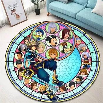 Koberec Kulatý koberec s herním motivem kingdom heart | herní koberec, kusový koberec - 21 , 120x120cm