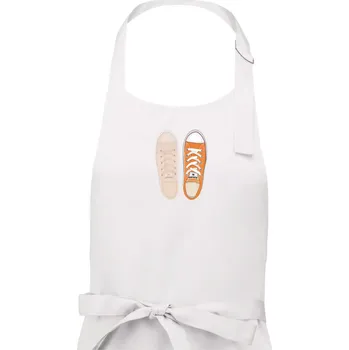 Kuchyňská zástěra Párové boty - oranžové - Pánská zástěra na vaření - Univerzální velikost ( Bílá )