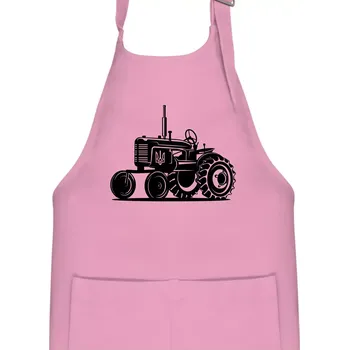 Kuchyňská zástěra Traktor Ukrajinské armády - Dětská zástěra na vaření - Univerzální velikost ( Růžová )