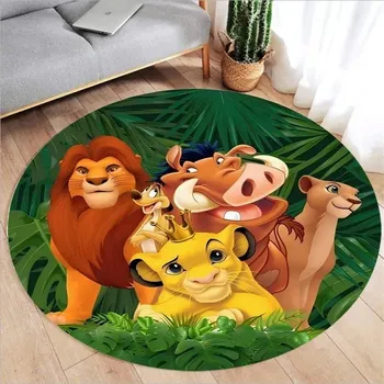 Koberec Lví král koberec pro děti kulatý | dětský koberec, hrací podložka - 5 , 80x80cm