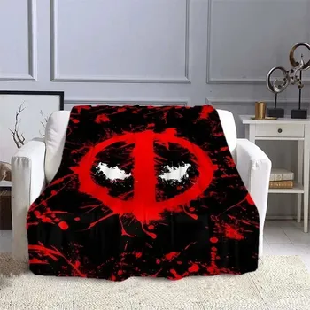 Dětská deka Deka s motivem Deadpool, flísová teplá přikrývka | dětská deka, cestovní deka - 14 , 150x200cm