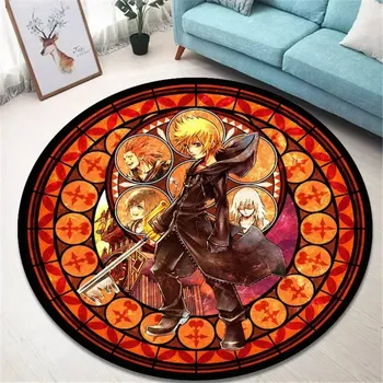 Koberec Kulatý koberec s herním motivem kingdom heart | herní koberec, kusový koberec - 8 , 120x120cm