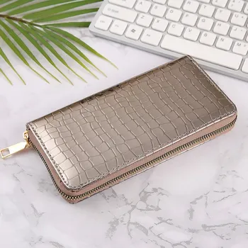 Peněženka Stylová peněženka s lesklým povrchem | peněženka, dámské doplňky - Stříbro