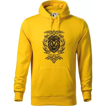 Pánská mikina Leo - vintage - Mikina pánská Cape s kapucí - XL ( Žlutá )