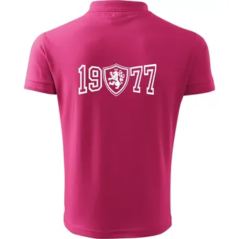 Pánská košile Narozeninový motiv - znak - 1977 - Polokošile pánská Pique Polo 203 - XL ( Purpurová )