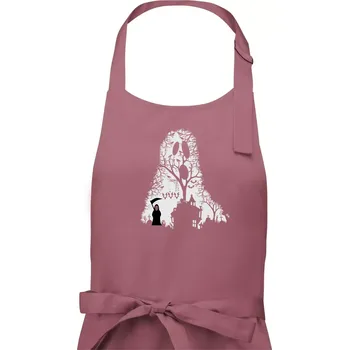 Kuchyňská zástěra Halloween duch - Dámská zástěra na vaření - Univerzální velikost ( Starorůžová )