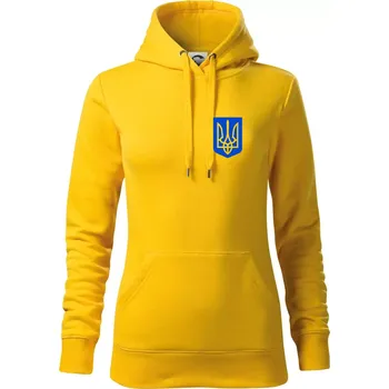 Dámská mikina Ukrajina - Dres žlutý - Mikina dámská Cape s kapucí - XS ( Žlutá )
