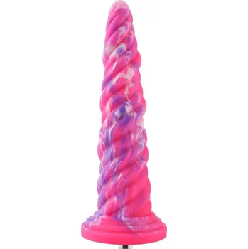 Dildo Hismith HSA104, silikonové dildo s přísavkou a KlicLok konektorem 25,5 x 3,2–6 cm