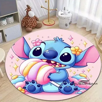 Koberec Kulatý dětský koberec se Stitch motivem | koberec, podložka - 13 , 40x40cm