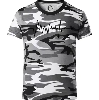 Chlapecké tričko Ekg samostatné - Dětské maskáčové triko - 104-110cm / 3-4 roky ( Šedý maskáč )