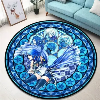 Koberec Kulatý koberec s herním motivem kingdom heart | herní koberec, kusový koberec - 24 , 120x120cm