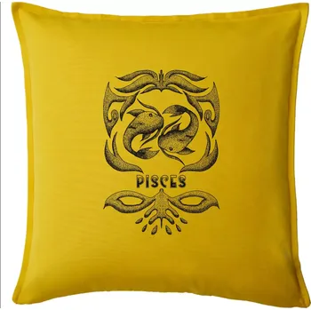 Polštář Pisces - vintage - Polštář 50x50 - 50x50 - Pouze potah ( Žlutá )
