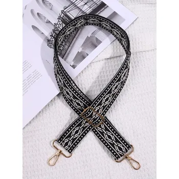 Nastavitelný etno popruh přes rameno | popruh, doplněk - Černý