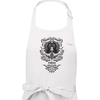 Kuchyňská zástěra Virgo - vintage - Dámská zástěra na vaření - Univerzální velikost ( Bílá )