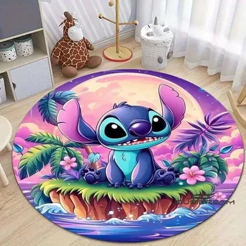 Koberec Kulatý dětský koberec se Stitch motivem | koberec, podložka - 14 , 80x80cm