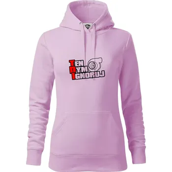 Dámská mikina Ten dým ignoruj - Mikina dámská Cape s kapucí - L ( Orchid )