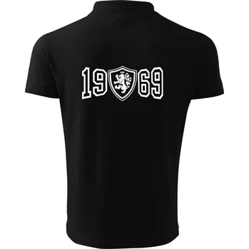 Pánská košile Narozeninový motiv - znak - 1969 - Polokošile pánská Pique Polo 203 - 3XL ( Černá )