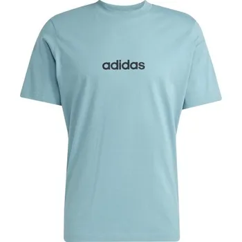 Pánské tričko Pánské triko adidas LINEAR SJ TEE 2XL Tyrkysová, Černá