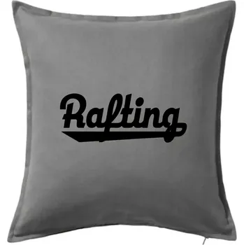 Polštář Rafting nápis - Polštář 50x50 - 50x50 - Pouze potah ( Tmavě šedý melír )