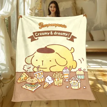 Dětská deka Pom pom purin deka flísová anime | dětská přikrývka, cestovní deka - 8 , 70x100cm