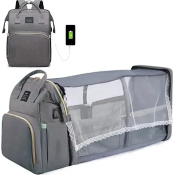 Přebalovací taška Praktická skládací přebalovací taška pro maminky | přebalovací taška, dětský batoh - Tmavě šedá