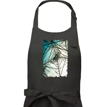 Kuchyňská zástěra Barevné nebe - stožáry vysokého napětí - Dámská zástěra na vaření - Univerzální velikost ( Tmavá břidlice (šedá se zeleným nádechem) )