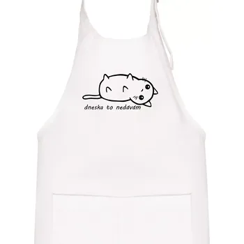 Kuchyňská zástěra Dneska to nedávám - Dětská zástěra na vaření - Univerzální velikost ( Bílá )