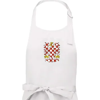 Kuchyňská zástěra Moravská orlice velká se stínem - Dámská zástěra na vaření - Univerzální velikost ( Bílá )