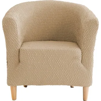 Napínací potah Blancheporte Žabičkovaný bipružný potah na křeslo cabriolet hnědošedá