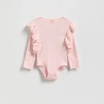 Dívčí spodní prádlo Reserved - Body s volánovým prvkem - pastelově růžová - 4846S-03X - 4846S-03X-92