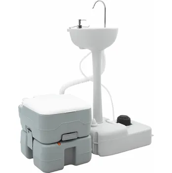 Kempingová sada 2 pcs Šedá 50.5 x 33 x 103 cm Plast IM_42001431