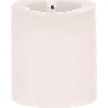 Svíčka Svíčka s LED osvětlením a časovačem, bílá, parafín, 10 cm