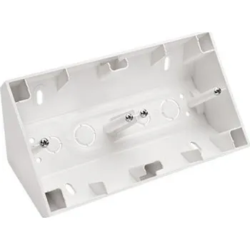 vypínač Kontakt-Simon Rohová omítková krabice dvojnásobná, Simon 54 premium bílá