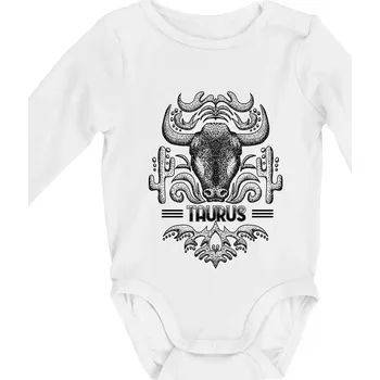 Kojenecký body Taurus - vintage - Body kojenecké s dlouhým rukávem - Dlouhý r. do 3 měs ( Bílá )