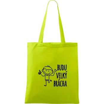Budu velký brácha - Taška bavlněná - 42 x 38 cm ( Limetková )
