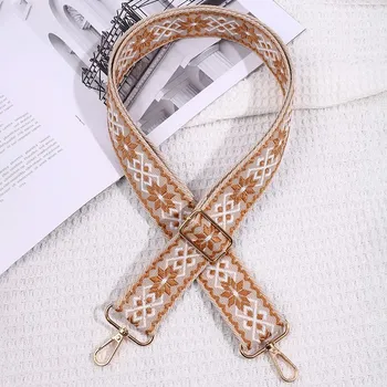 Kabelka Retro nastavitelný široký popruh na kabelku s výšivkou | ramenní popruh, taškový doplněk - D