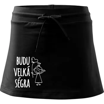 Dámská sukně Budu velká ségra - Sportovní sukně - two in one - S ( Černá )