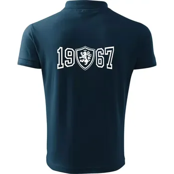 Pánská košile Narozeninový motiv - znak - 1967 - Polokošile pánská Pique Polo 203 - 4XL ( Námořní modrá (velmi tmavá - téměř černá) )
