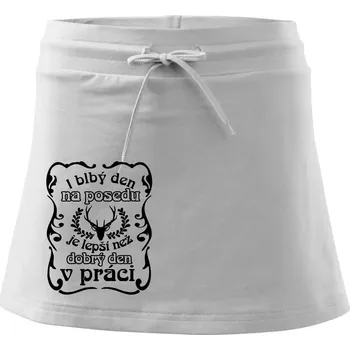 Dámská sukně Blbý den na posedu - Sportovní sukně - two in one - M ( Bílá )