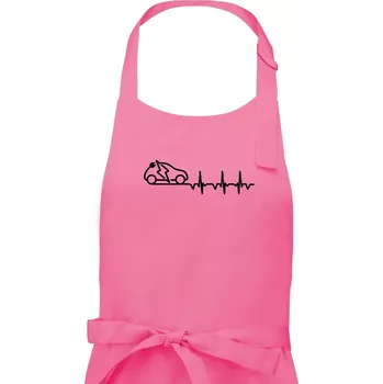 Kuchyňská zástěra Ekg elektromobil - Dámská zástěra na vaření - Univerzální velikost ( Růžová )