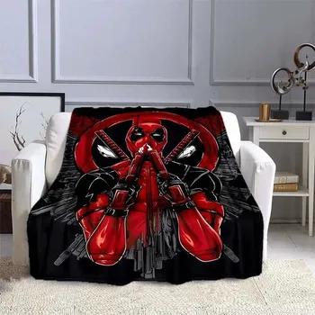Dětská deka Deka s motivem Deadpool, flísová teplá přikrývka | dětská deka, cestovní deka - 7 , 75x90cm