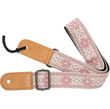 Kytarový popruh Řemen pro ukulele FZone SU-868 Pink Flowers