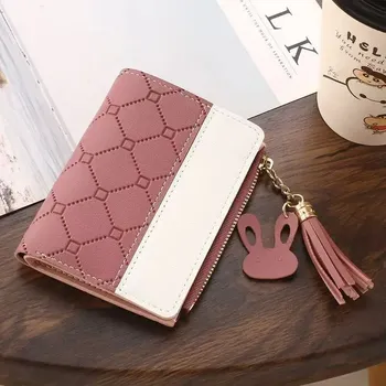 Stylová skládací peněženka dámská | dámská peněženka, malá peněženka - Víno