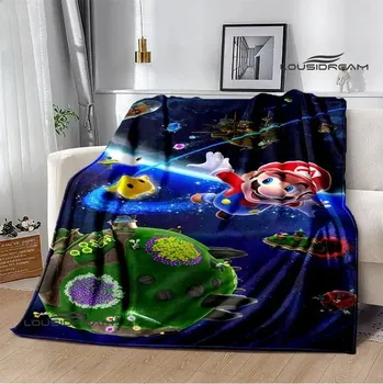 Dětská deka 3D deka mario bros pikniková přikrývka | dětská deka, teplá přikrývka - 30 , 150x180cm
