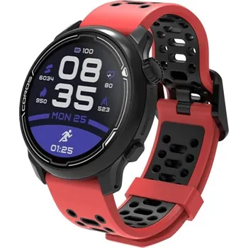 eses Silikonový perforovaný řemínek - Červeno černý, 20 mm