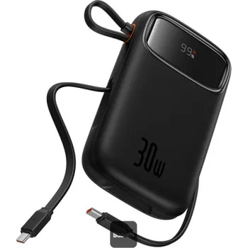 Powerbanka Baseus power banka Qpow 10000mAh 30W černá s USB-C kabelem