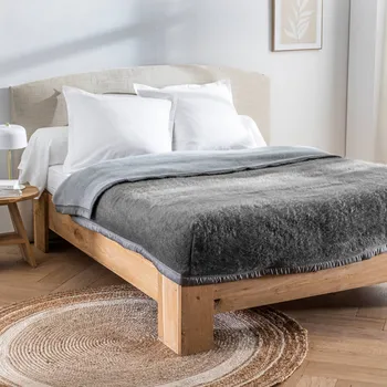 Chránič matrace Blancheporte Dvoubarevná polonapínací přikrývka Courtelle 420g/m2 šedá 90x190 cm